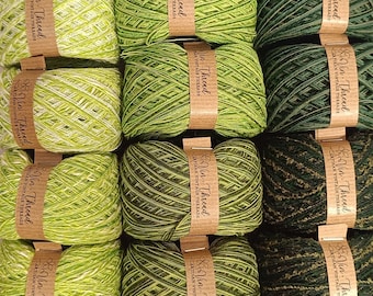 Novelos de Fio Verde Reciclado: 300g de Fio Mesclado para Crochê