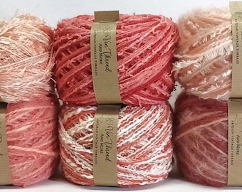 Pacote de fios multicoloridos reciclados: 300g de fibras mistas para tricô e crochê