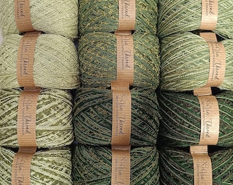 Kit de fios reciclados verde-oliva: Mescla multifilamento, 300g