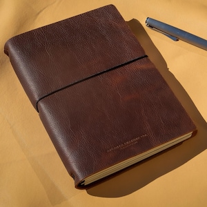 Personalized Handmade Leather Journal | A5 | Refillable | Includes 3 Inserts | Leather Notebook