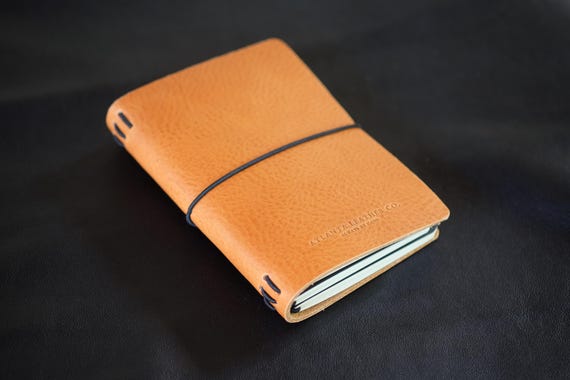Personalized Handmade Leather Journal – Refillable Field Notes Notebook for Men & Women