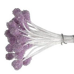 2 Bundles Czech Millinery Flower Stamen Peps 24 Stems Lilac  CZ55LI x2