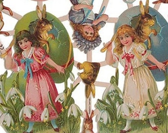 From Germany Paper Scraps Victorian Easter Die Cuts 7298