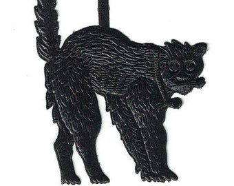 From Germany 6 Dresden Black Paper Cats DF8541BK x3