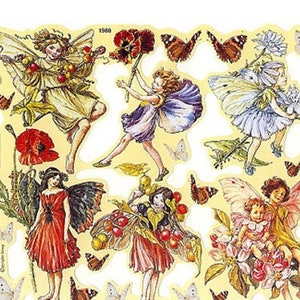 England Paper Scraps Lithograph Die Cut Flower Fairies By Cicely Mary Barker S1988 Out Of Print