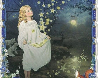 Desde Alemania 5 postales El cuento de hadas de la estrella y el dinero Cinco tarjetas alemanas a juego PK8034