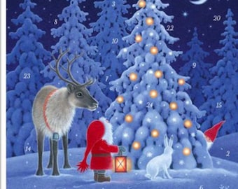 Germany Advent Calendar Christmas Santa Reindeer Crafts Scrapbooking  ADV10501 SR