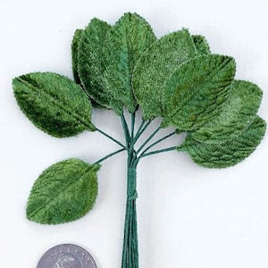 Austria 24 Millinery Small Velvet Leaves  NAL-A3 x2