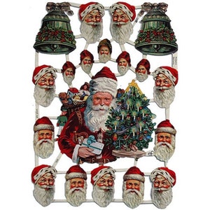 Germany Paper Victorian Scraps Die Cut Santa Claus   7220