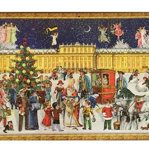 Large Advent Calendar Germany Glittered Christmas Vienna Palace Schoenbrunn ADVK006