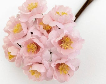 Vintage Millinery Flower Pink Plum 3" Multi-petaled Hat Bride Hair Japan Y198 
