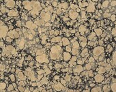 Hand Marbled Paper Stone Pattern in Black and Tans Berretti Marbled Arts Italian IPMB-53