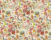 2 Sheets Multi-Colored Swirlled Floral Florentine Print Paper Rossi Italy IPR200MC x2