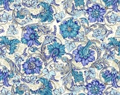 2 Sheets Italy Authentic Florentine Italian Paper Blue Flowers By Rossi IPR116 x2