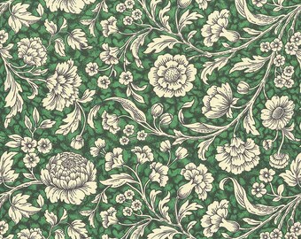 green floral print