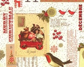 2 Sheets Beautiful Christmas Collage Italian Paper Rossi Italy IPR214 x2 MB