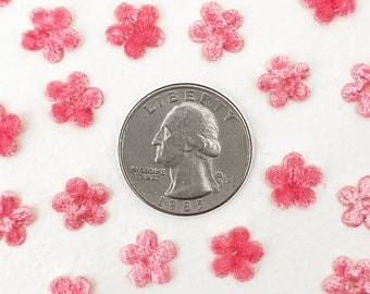 48 Czech Velvet Forget Me Not Flowers Millinery Flower Making Or Scrapbooking Pink VB110-PK