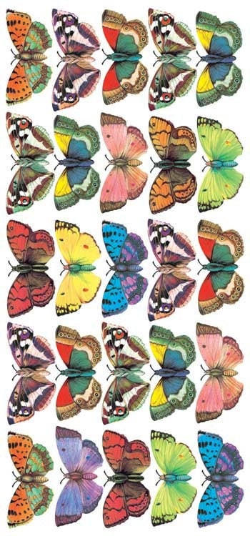 3 Sheets Self Adhesive Butterfly Stickers Colorful | Etsy