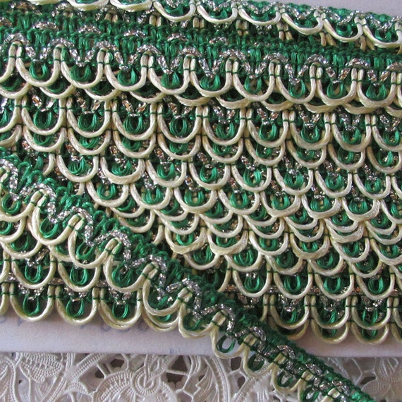 France 4 Yards Fancy Gold Metallic and Ivory Sewing Trim -  Canada