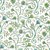 2 Sheets Italian Blue Geometric Renaissance Flower Print Paper ~ Carta ...