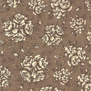 2 Sheets Italian Brown Floral Print Paper ~ Carta Varese Italy  IPV873BR x2
