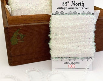 USA Made 15 Feet Tiny 1/8" Made In USA White Iridescent Tinsel Cording 5 Yards CT005
