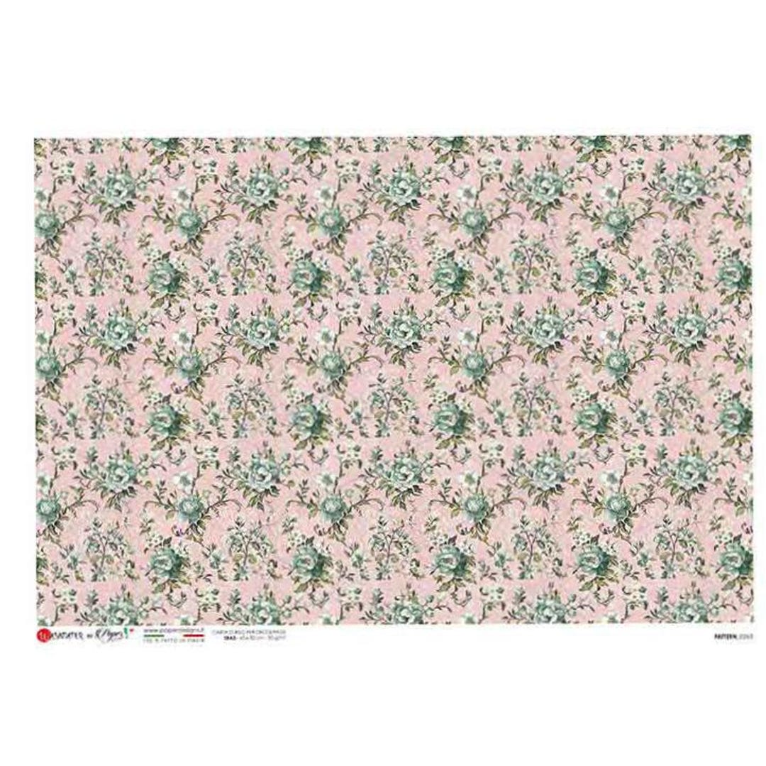 From Italy 2 Sheets Italian Rice Paper Decoupage Floral Chintz RCP-PAT ...