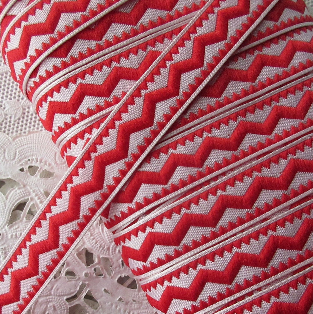 4 Yards Portugal Vintage Woven Trim Edging Ribbon 1/2