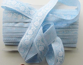 From Italy 4 Yards Vintage Cotton Polyester Trim Ribbon Jacquard