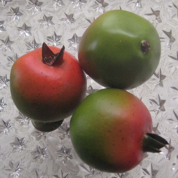15 Faux Pomegranites For Millinery Topiary Fruit Wholesale Lot Bulk Price