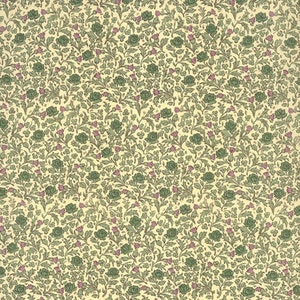 2 Sheets Green Floral Print Italian Paper ~ Carta Varese Italy IPV830GR x2