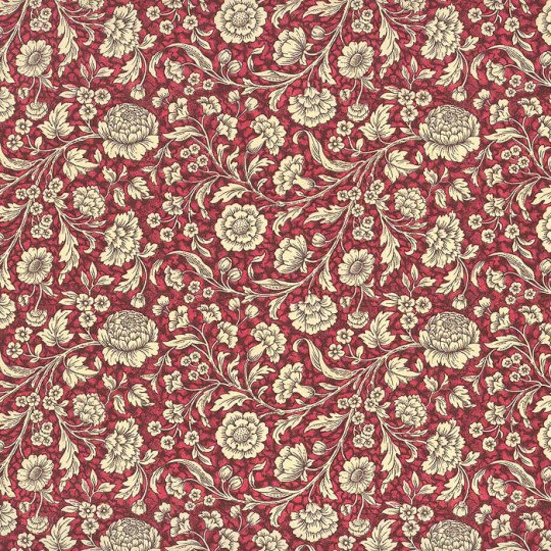 From Italy 2 Sheets Italian Small Magenta Floral Print Paper ~ Carta ...