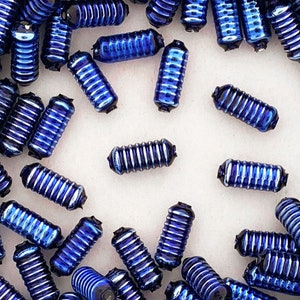 20 Czech Glass Garland Beads Christmas Royal Blue Bead  GB346RB x2