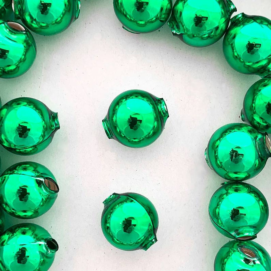 16 Czech Blown Glass Christmas Garland Beads 18mm Green GBR18GR X2 Etsy