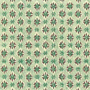 2 Sheets Italian Brown And Green Floral Print Paper ~ Carta Varese Italy  IPV885GBR x2