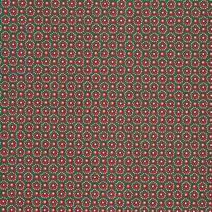 2 Sheets Italian Green and Red Flower and Dot Print Paper ~ Carta Varese Italy  IPV810G x2