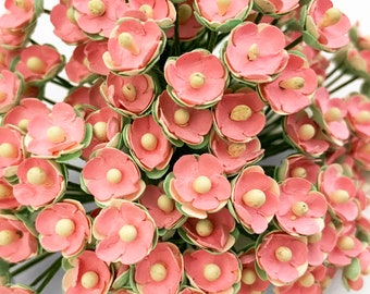 From Austria 24 Pink Paper Forget Me Not Millinery Flowers NAT108PK x2
