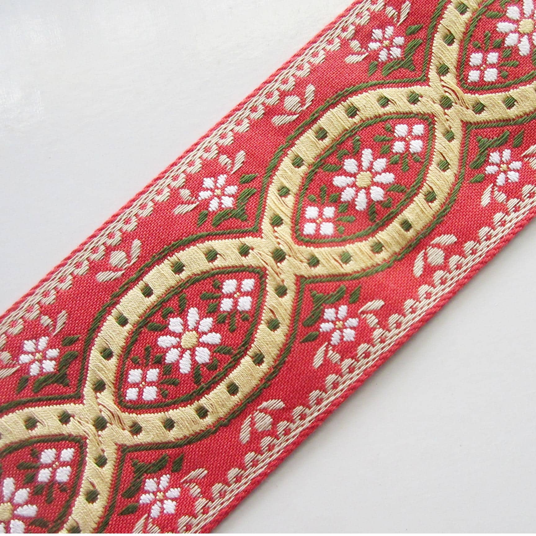 From Germany 2 Yards Jacquard 60mm Sewing Ribbon 2-1/2