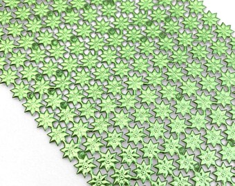 480 Stars Dresden Trims Germany Light Green Foil Paper DFW852LG x2