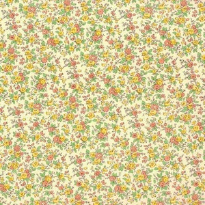 2 Sheets Italian Yellow and Orange Petite Floral Print Paper ~ Carta Varese Italy  IPV855YO x2