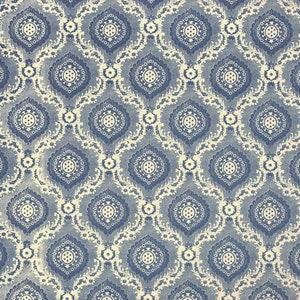 2 Sheets Italian Blue Medallions Print Paper ~ Carta Varese Italy  IPV829BL x2