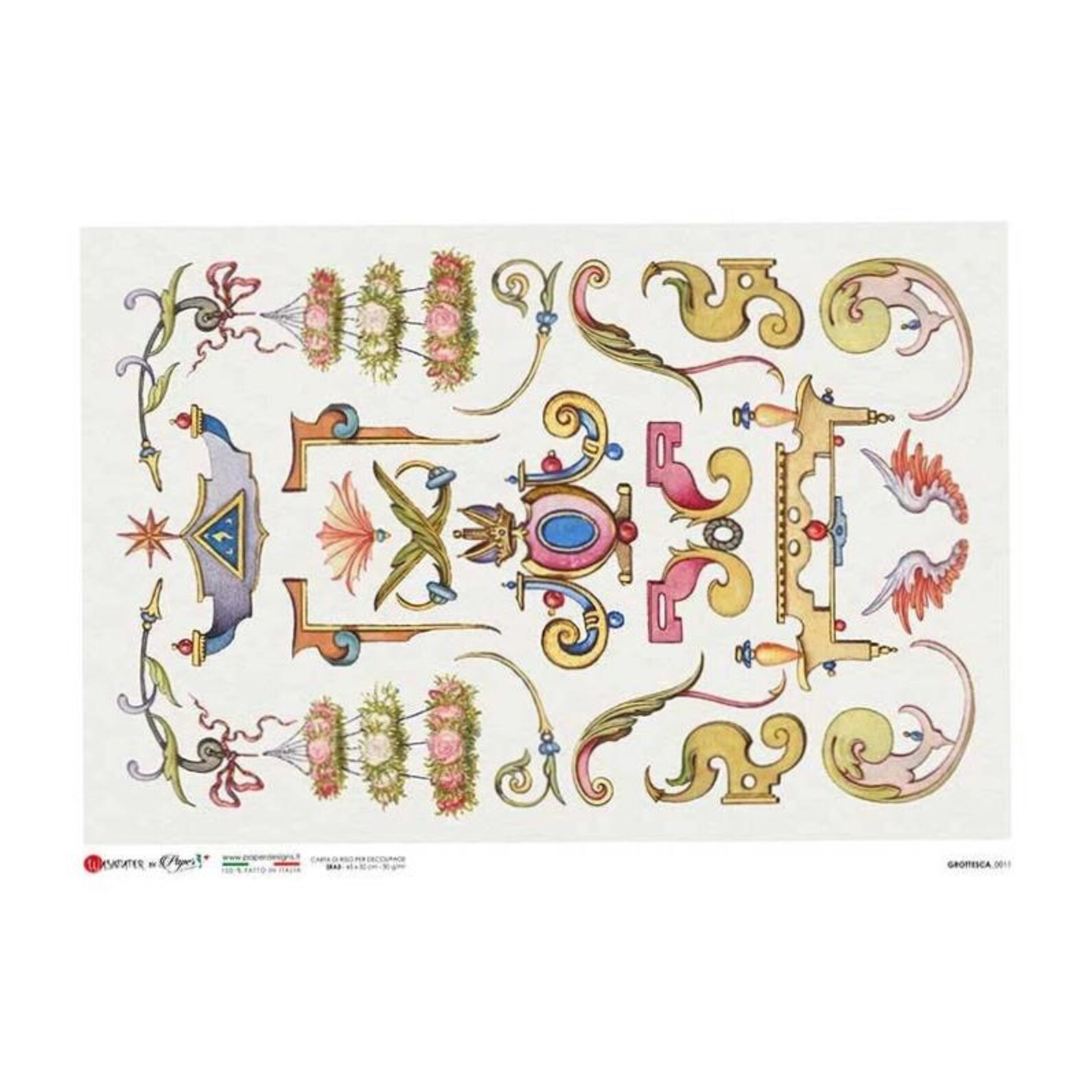 2 Sheets Italy Rice Paper Decoupage Italian Flourishes RCP-GRT-11 X2 - Etsy
