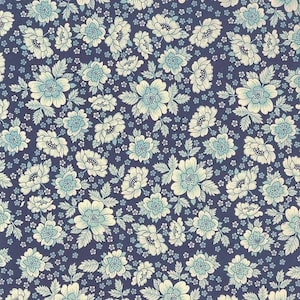 2 Sheets Italian Blue Floral Print Paper ~ Carta Varese Italy  IPV872BL x2