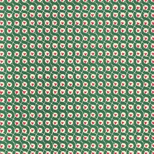 2 Sheets Italian Green and Red Dot and Wave Print Paper ~ Carta Varese Italy  IPV808GR x2
