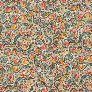 2 Sheets Italian Small Floral and Vine Tiled Florentine Print Paper ~ Carta Varese Italy  IPV715 x2