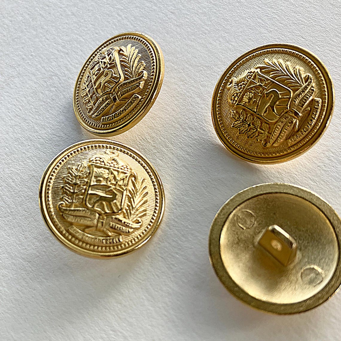 10 Brass Buttons Metal Blazer Jacket Button 7/8