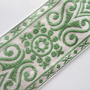2 Yards Germany Jacquard 75mm Sewing Ribbon 3&quot; Wide Traditional Folk Costume Dirndl Trim German
