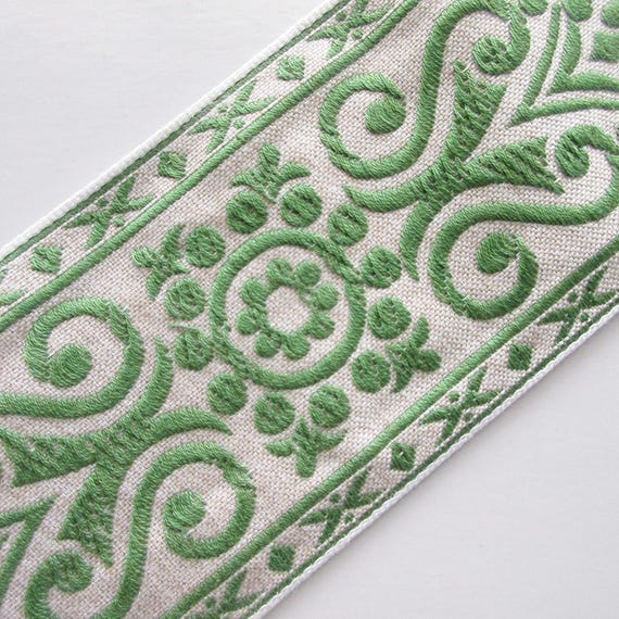 From German 2 Yards Jacquard 75mm Sewing Ribbon 3