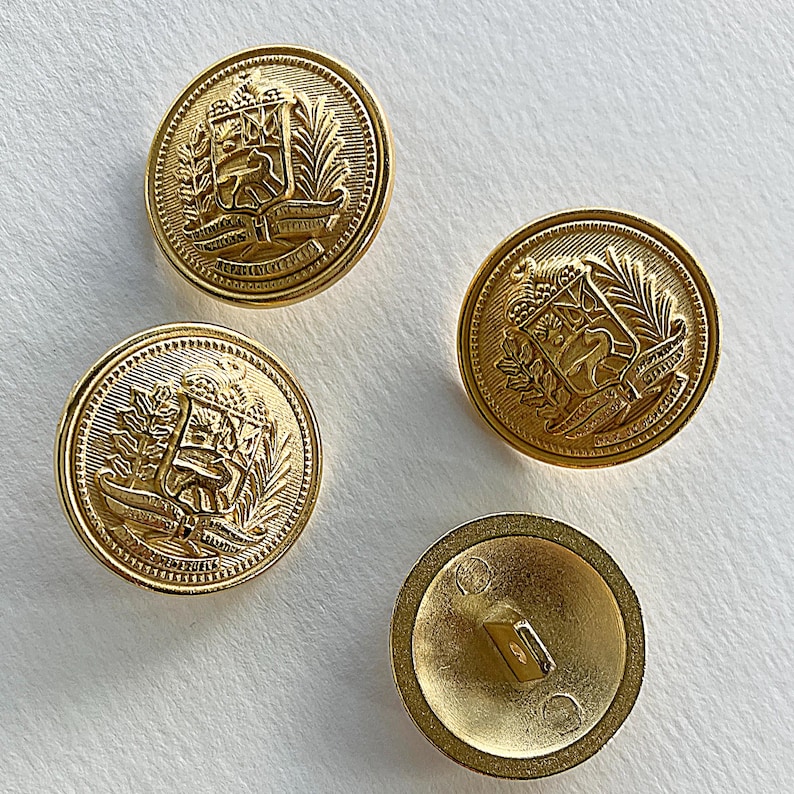 10 Brass Buttons Metal Blazer Jacket Button 7/8