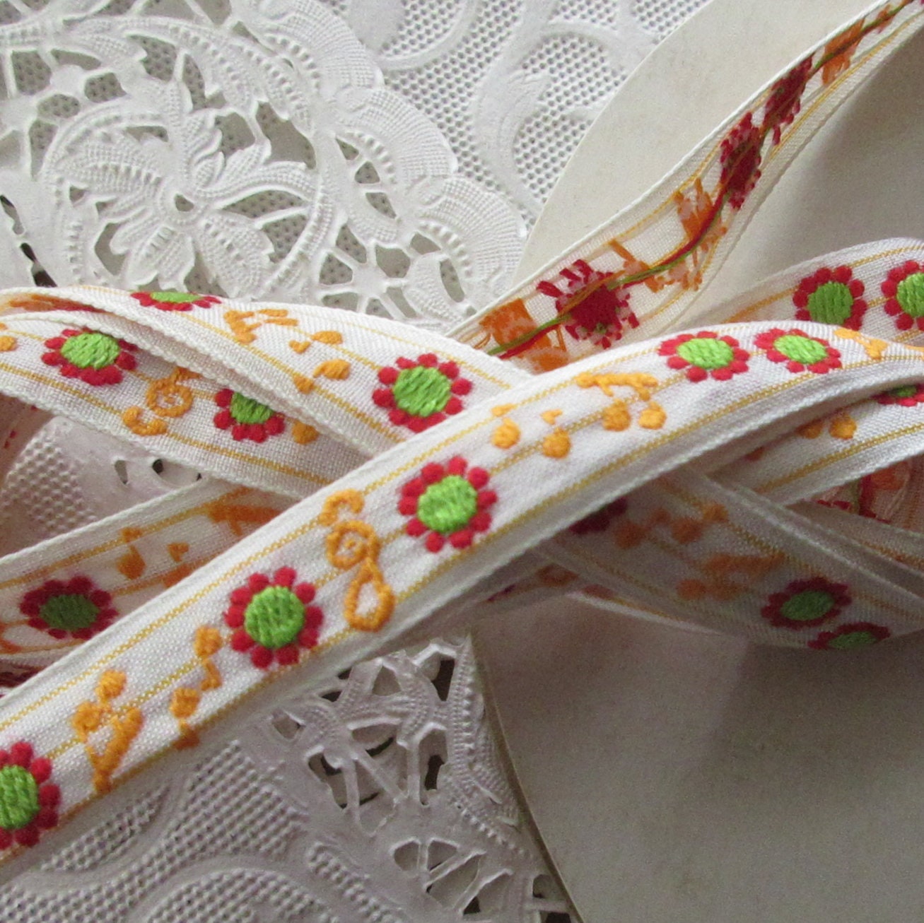 国内外の人気 Vintage Yards 4 Japan Wide 3/8 Ribbon Sewing Jacquard ラグ・カーペット